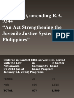 R.A. 10630, Amending R.A. 9344 "An Act Strengthening The Juvenile Justice System in The Philippines