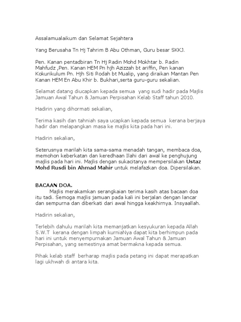 Teks Jamuan Pdf
