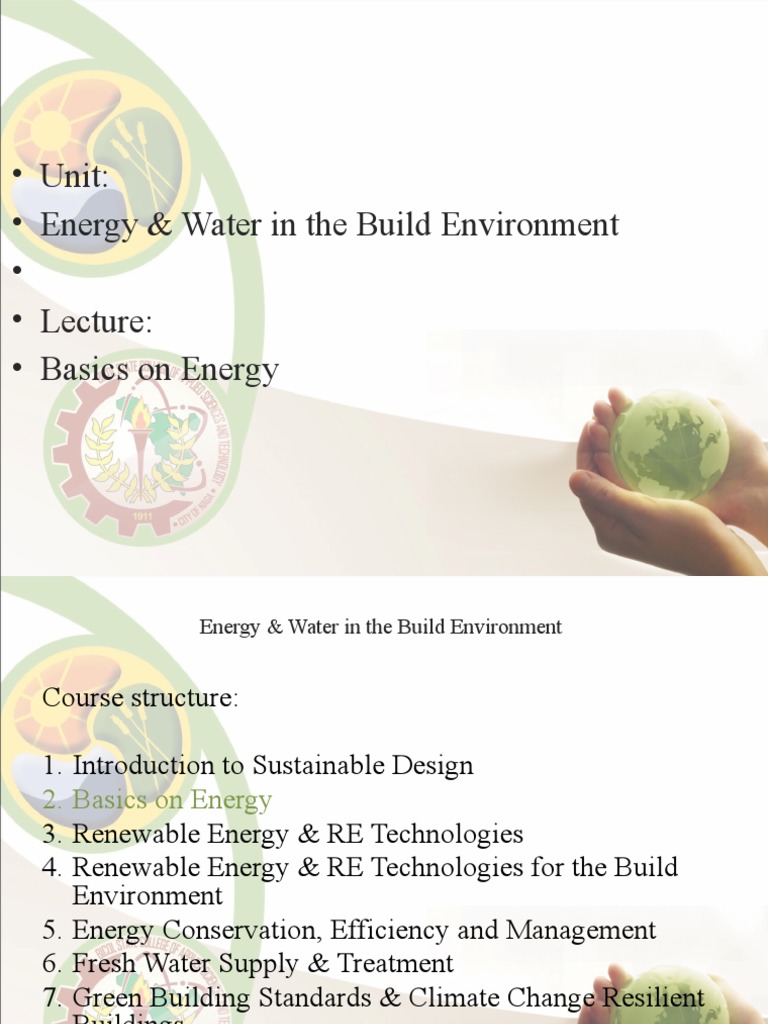 Energy and Water in Building Design | PDF | Fuels | Energy Development