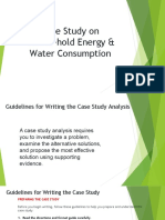 Energy and Water Consumption House-Hold Level Case Study Analysis