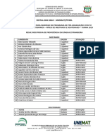 Resultado Prova de Proficencia em Lingua Estrangeira