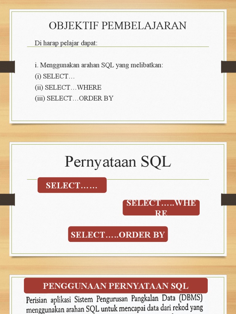 Panduan Penggunaan Pernyataan SQL | PDF