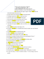 10th Grade - Grammar - Find The Mistakes - Tenses and Compatibility