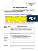 CL-G10 - Artículo de Opinión-Planificación - Esquema Numérico