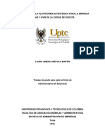 Formulación de La Plataforma Estratégica para La Empresa