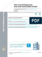Optimization of centrifugal pump