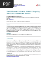 Simulation On Cavitation Bubble Collapsing With La