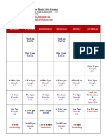 CMAA Schedule PDF