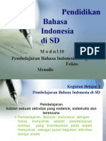 Modul 10 Pembelajaran Bahasa Indonesia Di SD Modul 10