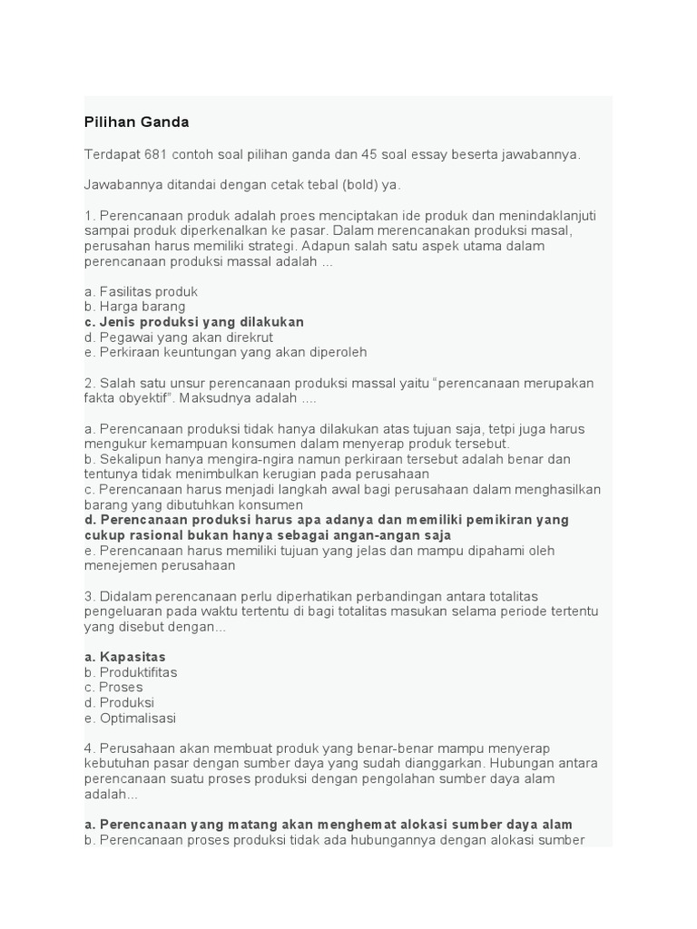 Contoh Soal Pkk 12 Pdf