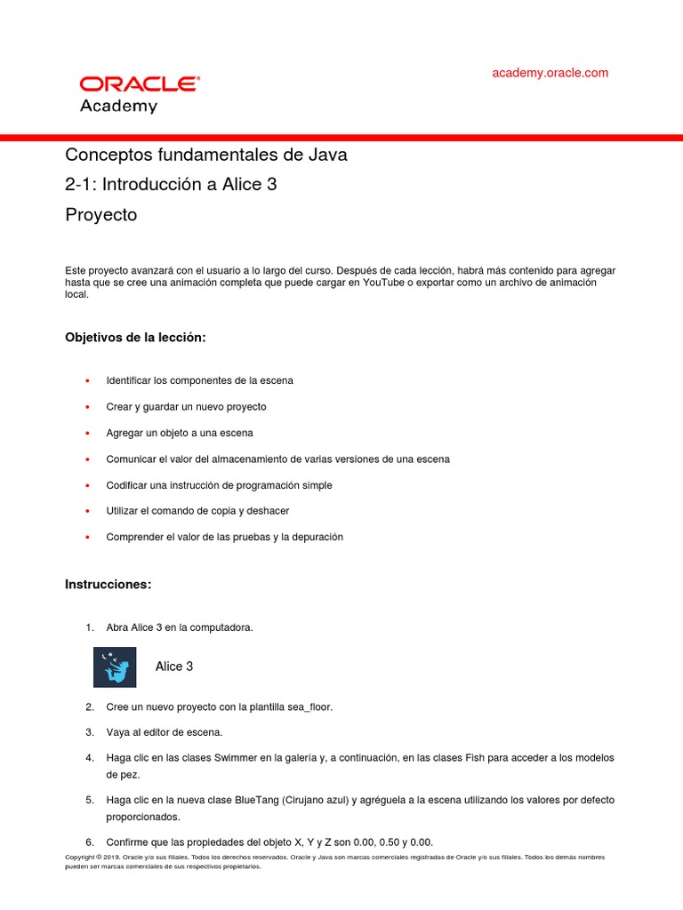 JF 2 1 Project Esp | PDF | Java (lenguaje de programación) | Archivo de ...