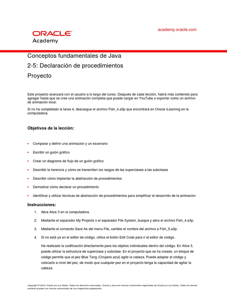 JF 2 5 Project Esp PDF | PDF | Archivo de computadora | Java (lenguaje ...