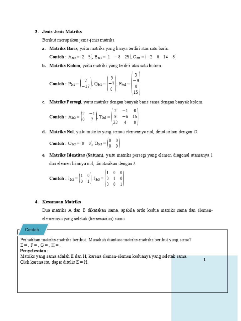 Konsep Dasar Matriks Pdf