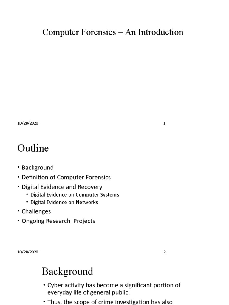 Introduction to Computer Forensics | PDF | Forensic Science | Computer ...