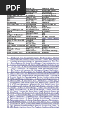 Fdocuments In Final Mailing List 12 Service Companies Companies