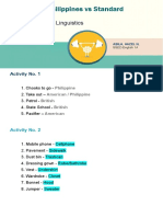 World VS Philippine VS Standard Englishes