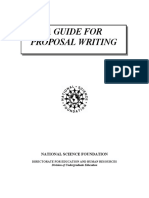 A Guide For Proposal Writing: National Science Foundation