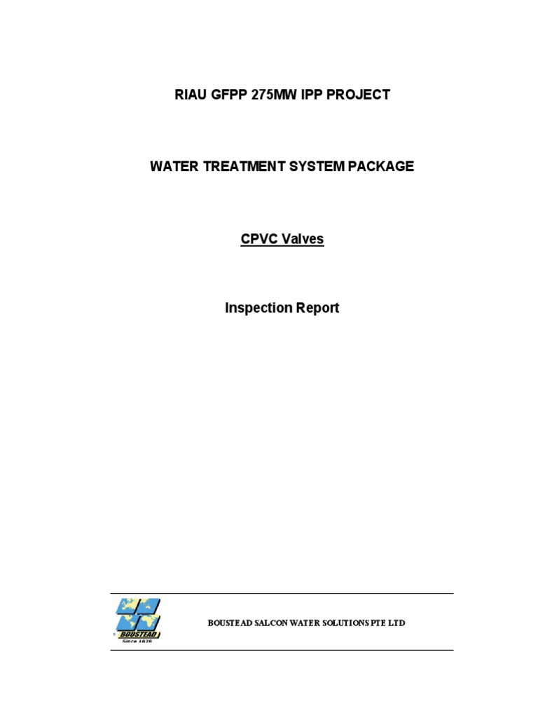 Water System Inspection Report | PDF