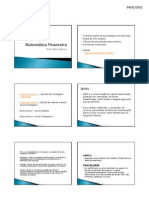 Roteiro - Matemática Financeira