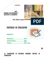 Unidad 2. Planeacíon de RH, Reclutamieto y Selección de Candidatos PDF