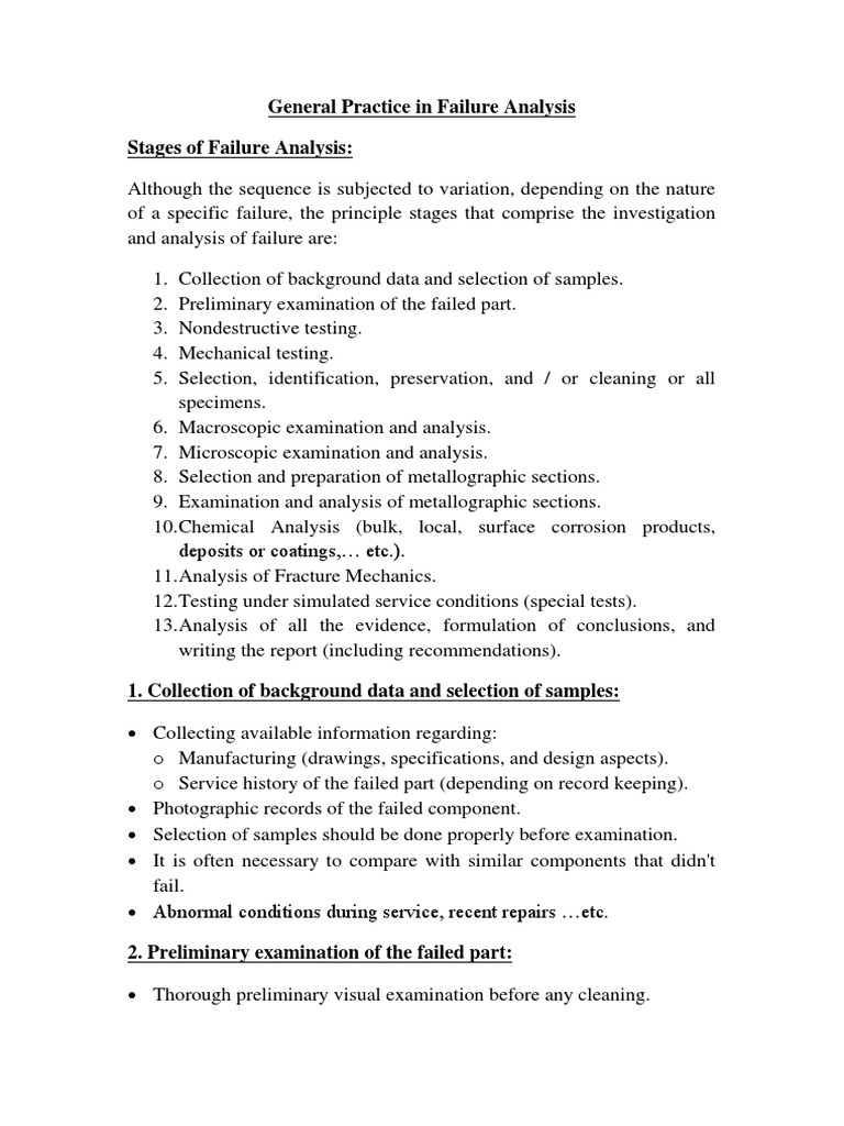 Failure Analysis Methodology Overview | PDF | Fracture | Fracture Mechanics