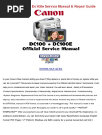 Canon Dc100 + Dc100e Service Manual & Repair Guide: Download Here