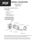 Automobile Engineering Experiment 8: Components