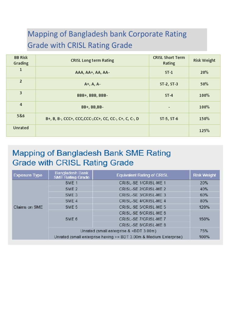 Bangladesh Bank Credit Rating Mapping | PDF