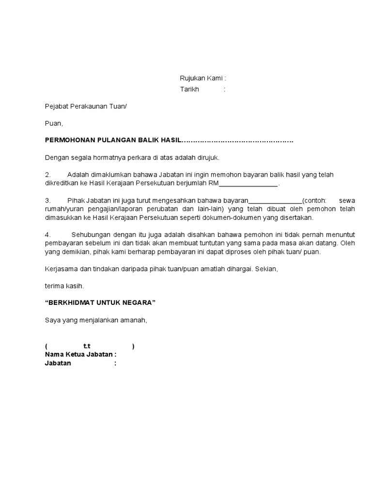 Contoh Surat Permohonan Pdf