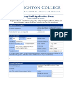 Teaching Staff Application Form