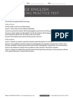 Cambridge English:: First Speaking PR Actice Test