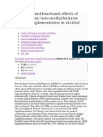 Metabolic and Functional Effects of HMB