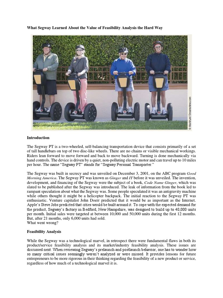 Lessons from Segway's Market Failure | PDF | Transport | Business