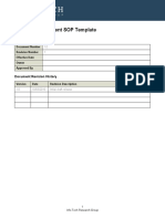 Project Management SOP Template: Document Version