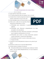 Tarea 1 - Cuestionario Sobre Comprensión Lectora