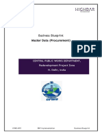 Business Blueprint Master Data (Procurement) : Central Public Works Department, Redevelopment Project Zone N. Delhi, India