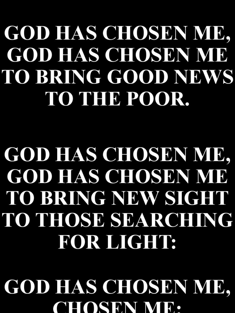 God Has Chosen Me | PDF