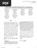 Advanced Vogel's Approximation Method (AVAM)