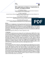 The Practice of HRIS Applications in Business Organizations in Jordan: An Empirical Study