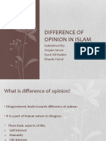 Difference of Opinion in Islam