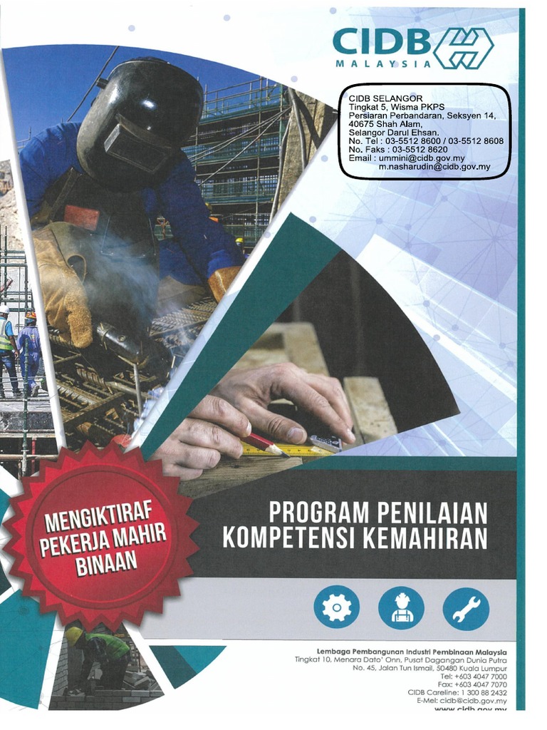 Borang Program Penilaian Kompetensi Kemahiran 2020 Cidb Selangor Pdf