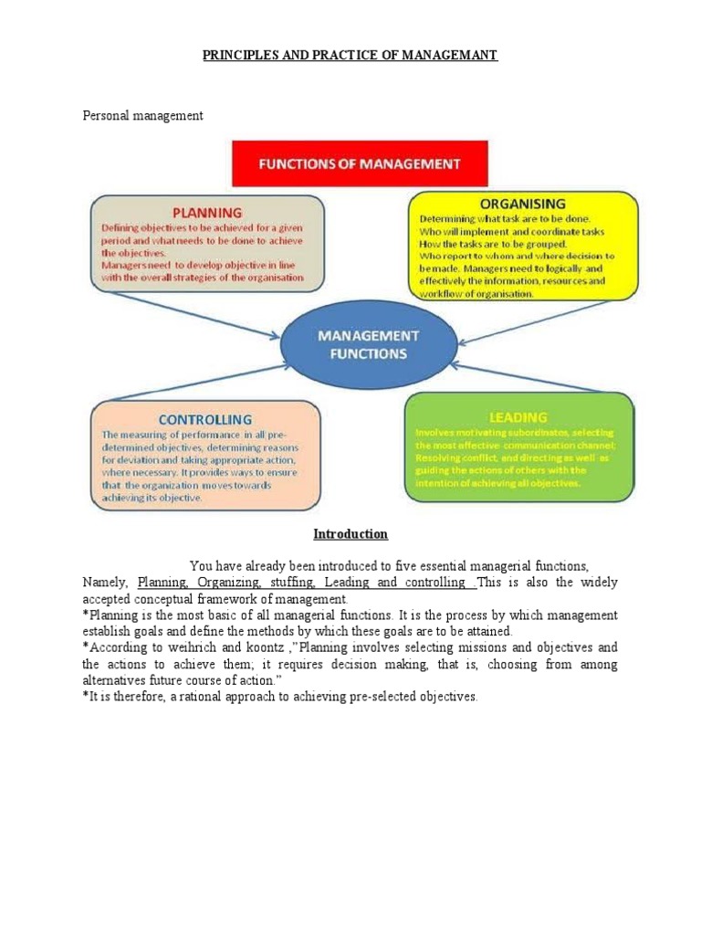 Principles and Practice of Managemant 4 | PDF | Strategic Planning ...