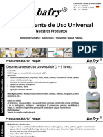 Productos BAFRY D50-500 Desinfectante de Uso Universal.