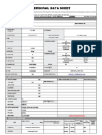 Personal Data Sheet