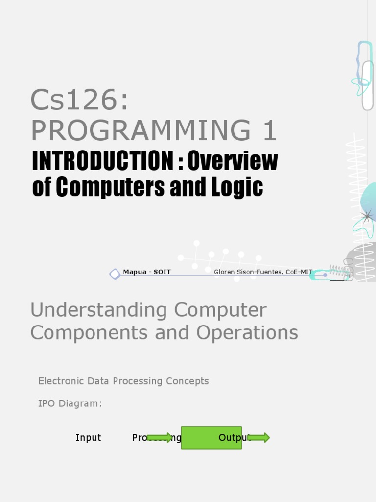 Chapter 1-Introduction Programming-CS126-3rd QTR 2012 2013 | PDF ...