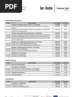 BeLogix Course List v2011-01