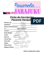 Ficha de Inscripcion Pasarela Harajuku