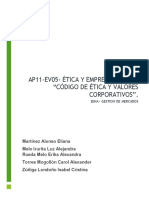 Ap11-Ev05 - Ética y Emprendimiento "Código de Ética y Valores Corporativos".