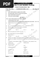 Tenth Class Model Paper: Public Examinations - 2020