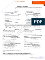 Homework Present Perfect Vs Present Per Simple